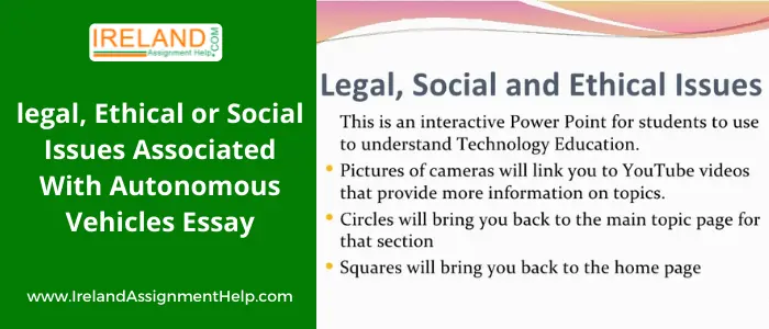 legal, Ethical or Social issues Associated with Autonomous Vehicles Essay