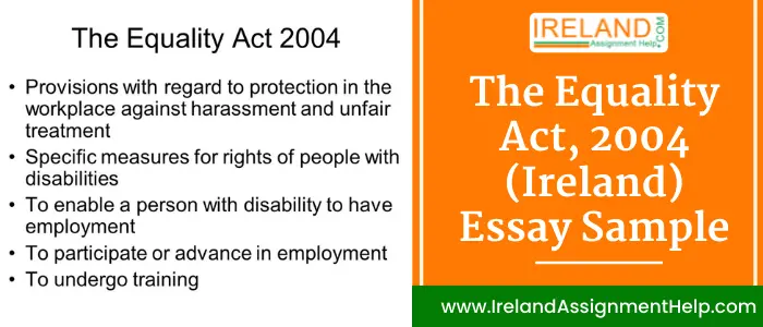 The Equality Act, 2004 (Ireland) Essay Sample